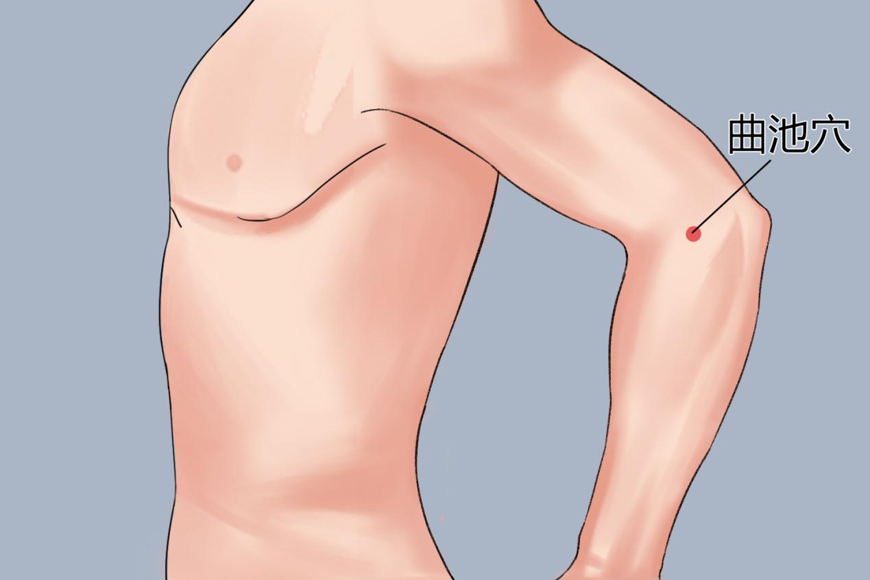曲池穴位置图